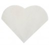 Petites serviettes de table coeur couleur papier les 20