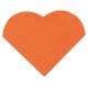Petites serviettes de table coeur orange les 20