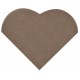 Petites serviettes de table coeur chocolat les 20