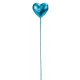 Coeur Brillant Turquoise Sur Tige 