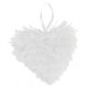 Coeur de plumes blanc 12 cm 