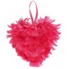Coeur de plumes déco 12 cm - coloris au choix