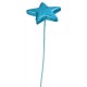 Etoile Brillante Turquoise Sur Tige 