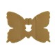 Clips Deco Papillon Or