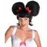 Perruque Noire Harajuku Two Buns Deluxe Femme