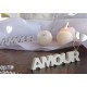 Mot Amour Pailleté Décoration de Table