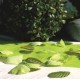 Pétales vert anis avec feuilles en tissu les 100