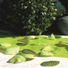 Pétales vert anis avec feuilles en tissu les 100