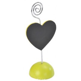 Porte-Nom Coeur Ardoise Couleur Sur Socle Les 2