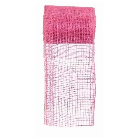 ruban sinamay fuschia paillettes