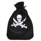 sac bourse pirate noir 25cm x 20 cm