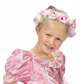 Couronne princesse enfant avec roses