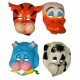 Masque Animal Enfant Vinyle Souple 4 Modèles d'Animaux