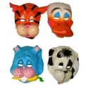 Masque Animal Enfant Vinyle Souple 4 Modèles d'Animaux