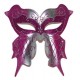 Loup de Venise Fuschia Argent Papillon Adulte