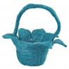 Panier en fleur sisal turquoise