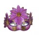 Loup de Venise Violet Or Avec Fleur Adulte masque venise