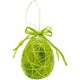 Oeuf Vert Pomme en Sisal 9 cm