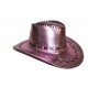 chapeau cowboy rose parme metallise