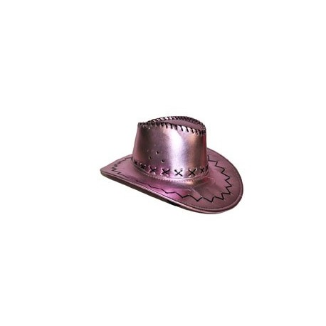 chapeau cowboy rose parme metallise