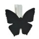 Ardoise papillon en bois blanc sur pince les 6