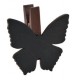 Ardoise papillon en bois chocolat sur pince les 6