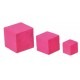 Cube en bois fuschia de decoration 