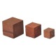 Cube en bois chocolat de decoration