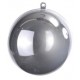 Boule transparente et argent 5 cm