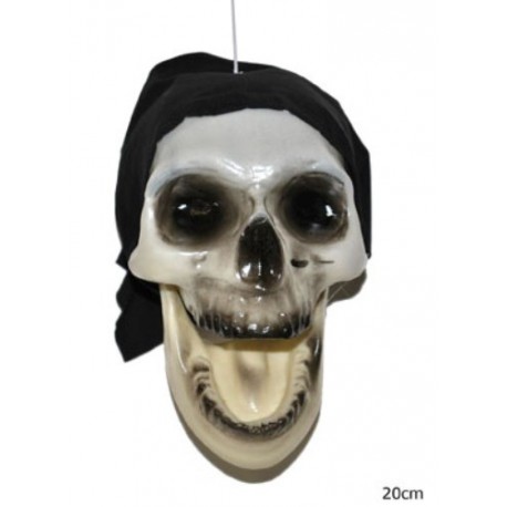 Décoration tête de mort pirate 20 cm