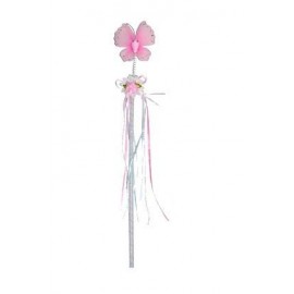 Baguette de fee papillon rose enfant 