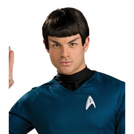 Perruque spock star trek en latex avec oreilles adulte