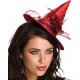 Mini chapeau sorcière rouge femme