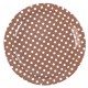 Assiette carton chocolat a pois assiette ronde jetable