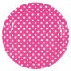 Assiette carton fuschia a pois assiette ronde jetable