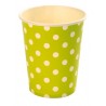 Gobelet carton vert anis pois blanc gobelet jetable