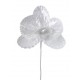 Orchidee argent metallise sur tige decoration fleurs