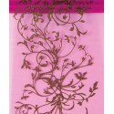 Chemin de table Orient Fuchsia chocolat organdi 5 M