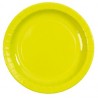 Assiettes Carton Laqué Vert Anis Uni 23 cm les 10