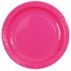 Assiette carton laque fuschia vaisselle jetable de fete