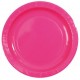 Assiette carton laque fuschia vaisselle jetable de fete