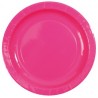 Assiettes Carton Laqué Fuschia Uni 23 cm les 10