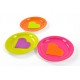 Assiette laquee fuschia pink en carton