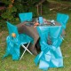 Housse de chaise satin turquoise mariage et fete