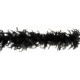 Boa noir en plumes de decoration festive