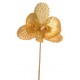 Orchidee or metallise sur tige decoration fleur