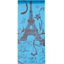 Chemin de table Paris turquoise en tissu organdi