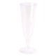 Flute a champagne plastique cristal pied opaque transparent