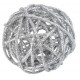 Boule rotin paillettes argent diamètres assortis les 10