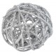 Boule rotin paillettes argent diamètres assortis les 10